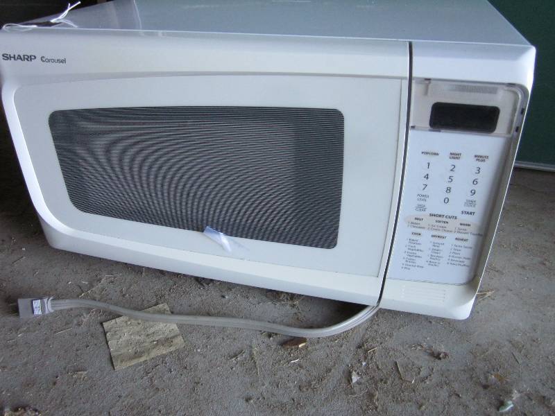 Microwave and Chalkboard