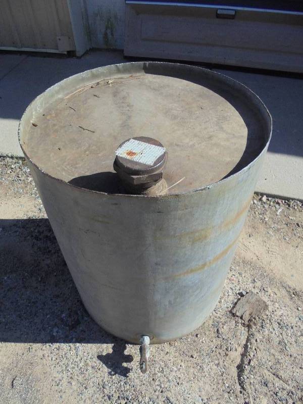Round Metal Fuel Tank - 55 Gal
