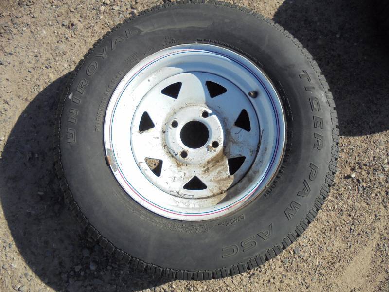 Tire - UNIROYAL P17580R13 Tire w4 Hole Rim