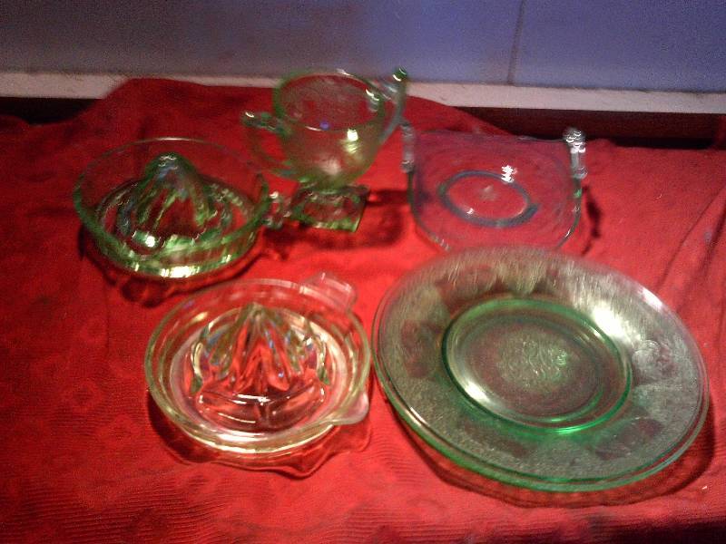 GREEN DEPRESSION GLASS