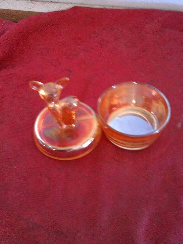 VINTAGE ORANGE CARNIVAL GLASS