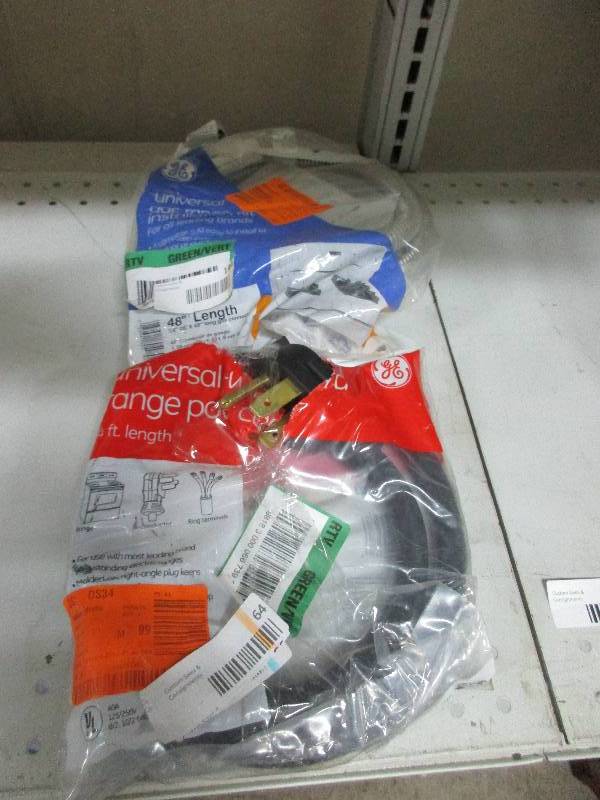 Range cord and range gas hose