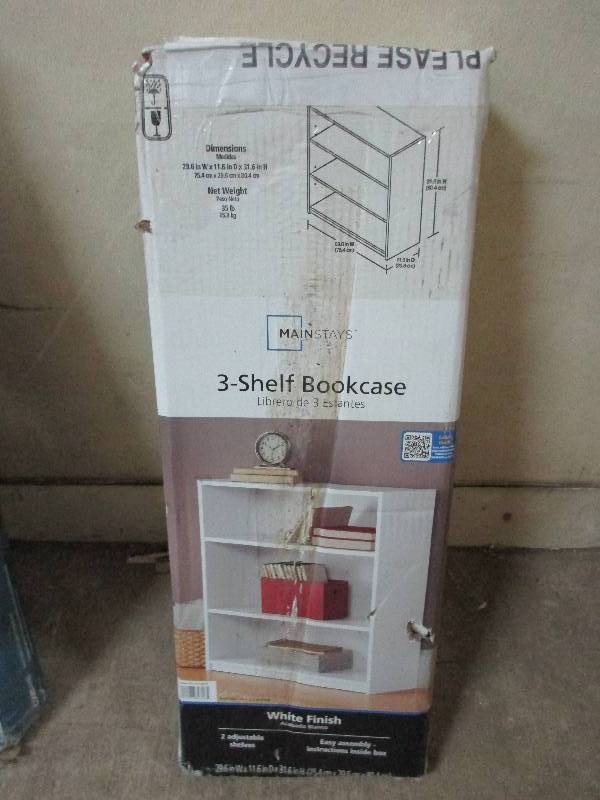 3 shelf bookcase