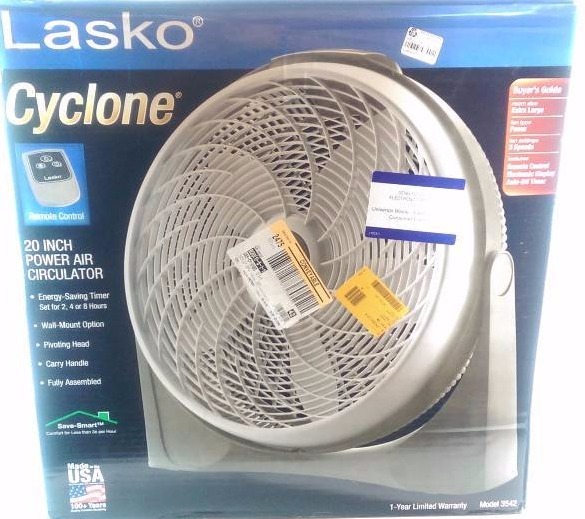 Lasko 3542 20 Cyclone Fan with Remote Control | Summer Time Fan Auction! |  K-BID