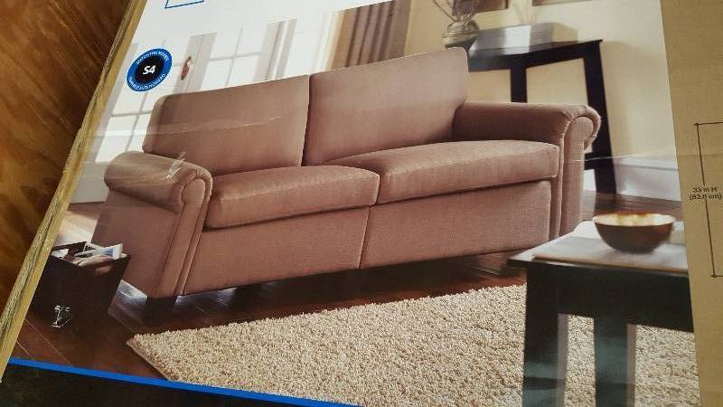 Mainstay Rolled arm Sofa Brown New