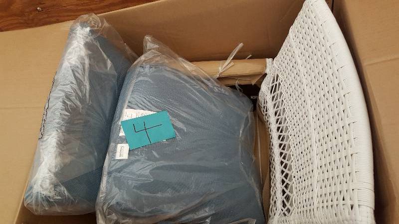 Martha Stewart Living Charlottetown White ALL Weather Wicker Patio Dining Chair New