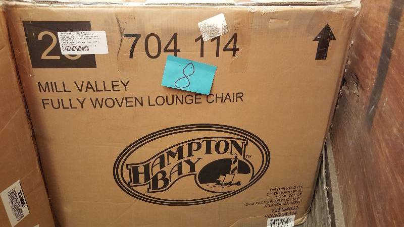 Hampton Bay Mill Valley Fully Woven Patio Lounge Chair with Cushion Insert New