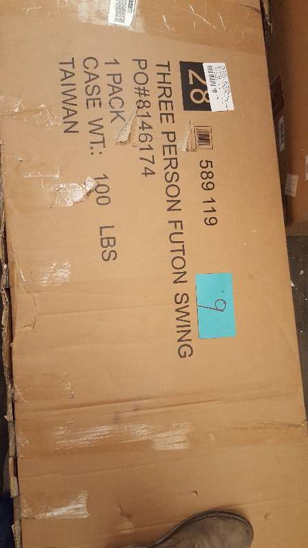 3Person Futon Patio Swing S010047 New