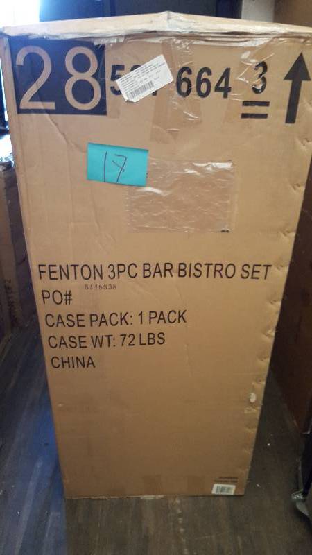 Hampton Bay Dining Furniture Fenton 3-Piece Patio High Bar