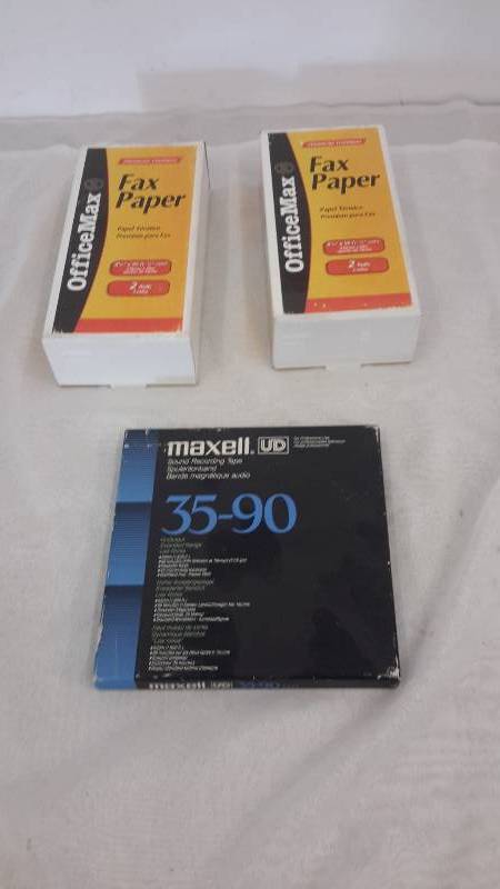 Maxell Sound recording tape and fax paper