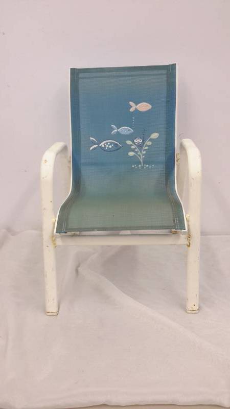 Metal framed childs chair