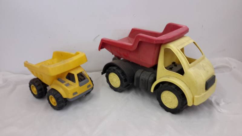 Two toy trucks