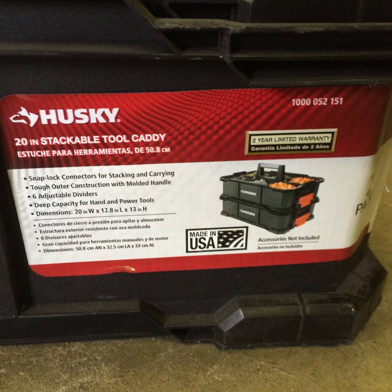 lot 37 image: Husky 20 Stackable Nail Caddy, Black