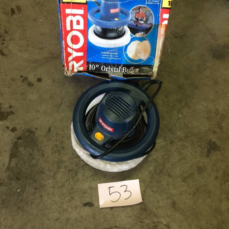 lot 53 image: Ryobi 10 in. Orbital Buffer in like New Working conditions