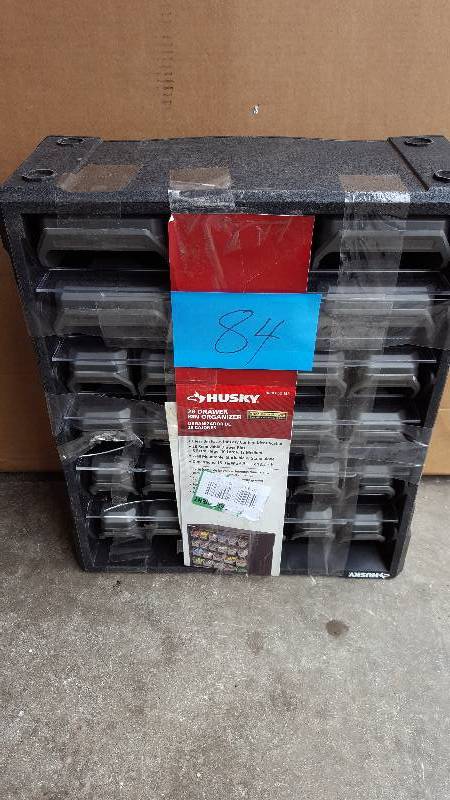 lot 84 image: Husky 28 Drawer Bin Organizer