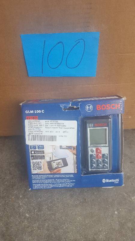lot 100 image: Bosch GLM 100C Laser Level New
