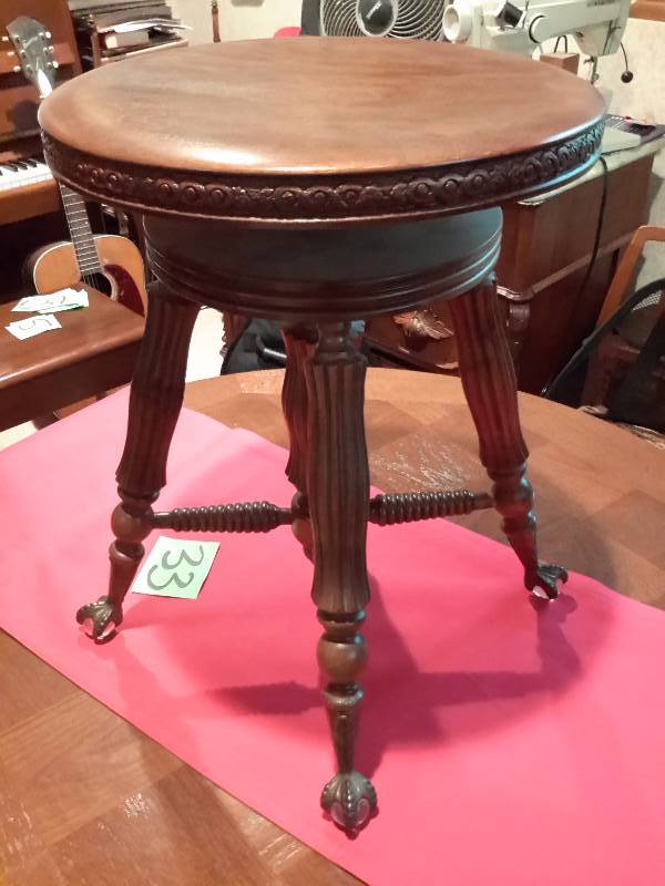 Walnut Piano Stool