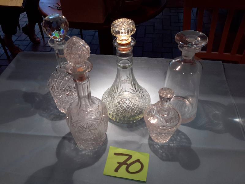 5 Glass Decanters