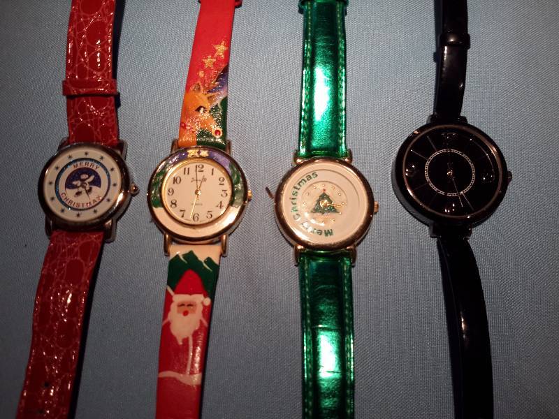 4 Watches, 3 are Chrub Man Watches.. 1 Black Watch.. All in working order, but may need new batteries