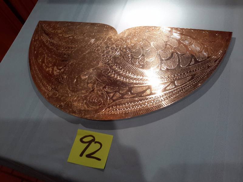 BEAUTIFUL  Signed ERTE Tray or wall hanging.. Silver plate.. Peacock design.. 47 of 1892.. 7 Arts ltd 1989