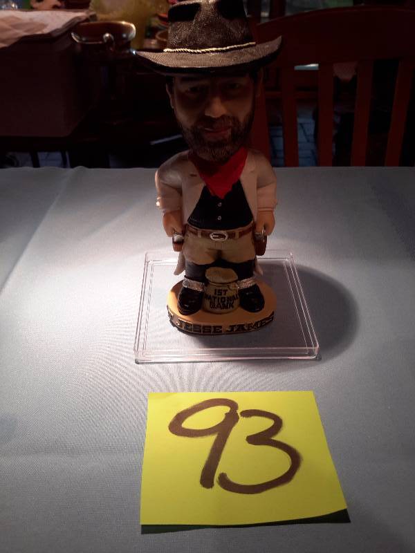 Bobble head.. Defeat of Jesse James.. First National Bank
