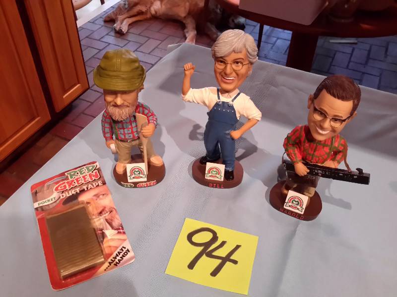3 Possum Lodge Bobble Heads.. Each 8 in.  In original boxes.. Never used or displayed