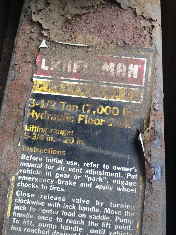 lot 43 image: Craftsman 3 12 ton floor jack - works