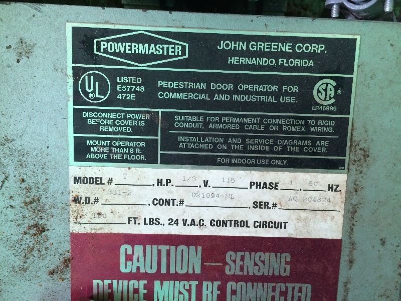 lot 94 image: Powermaster Garage Door opener 13 hp 115 v  includes remotes and some hardware - works