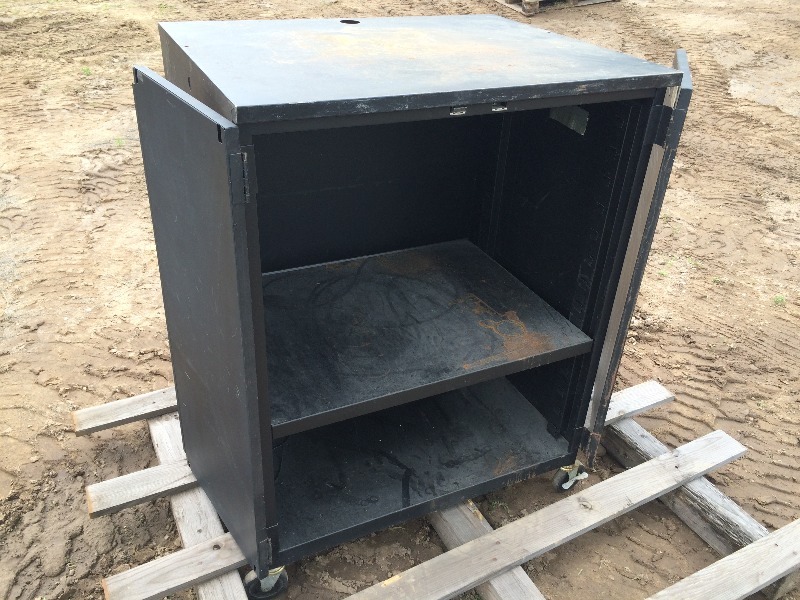 lot 141 image: Heavy Duty Storage Cabinet on casters  33 wide x 26 deep x 45 high