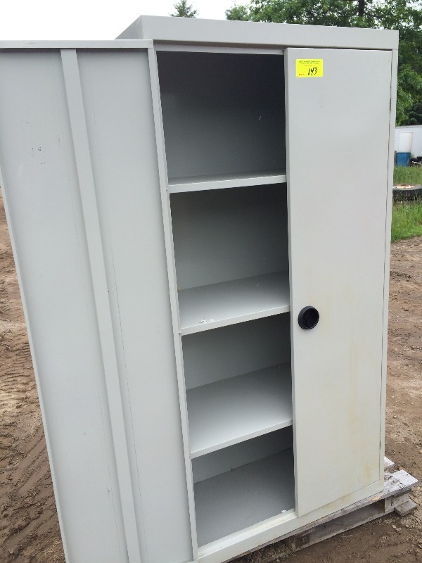 lot 143 image: Metal cabinet  36 wide x 18 deep x 72 high