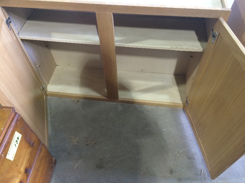 lot 171 image: Wood Cabinet  measures 42 long x 12 deep x 30 high