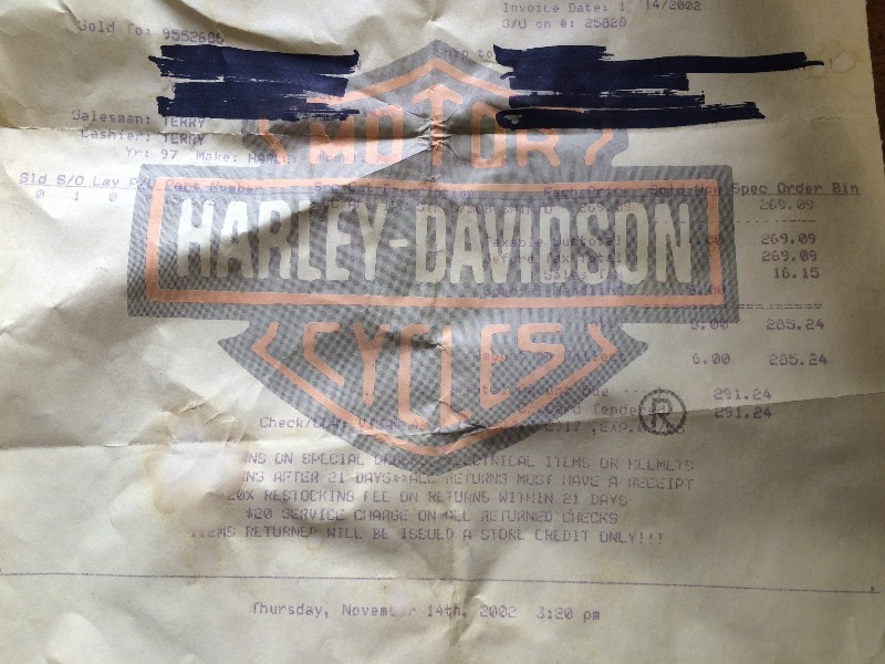 lot 179 image: Harley Davidson Fat Bob custom gas tank - does not looked used