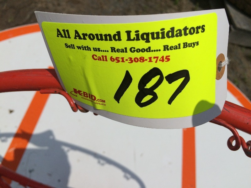 lot 187 image: Basketball hoop and back board - official size