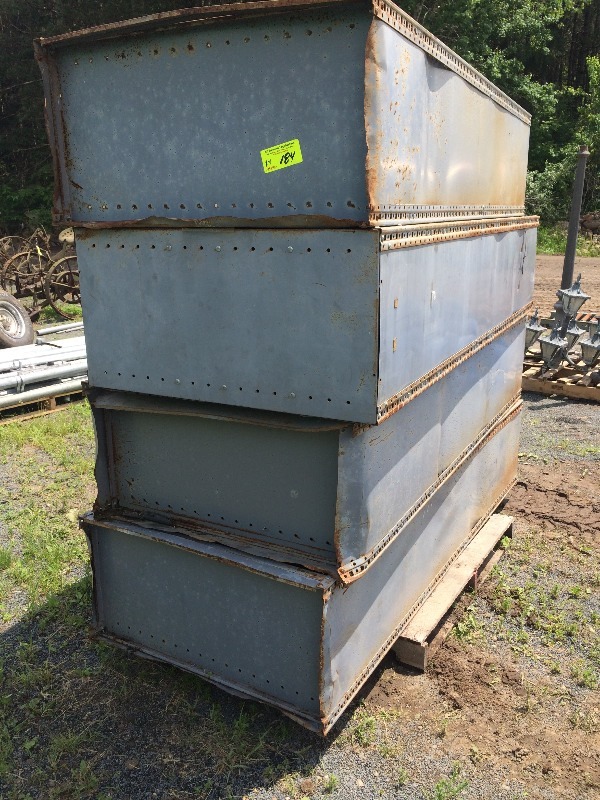 lot 183 image: Steel Shelving Units -  Measures 36 w x18 d x7ft high  lot of 4