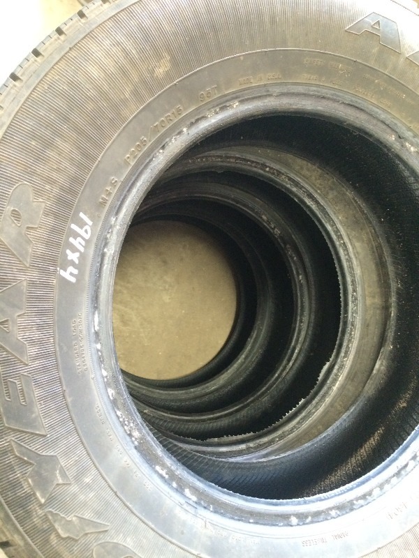 lot 194 image: Goodyear Tires P205 70R13  lot of 4