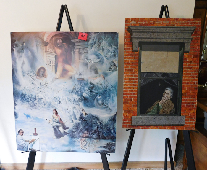 Salvador Dali Ecumenical Council Print and Original Oil on Masonite Painting