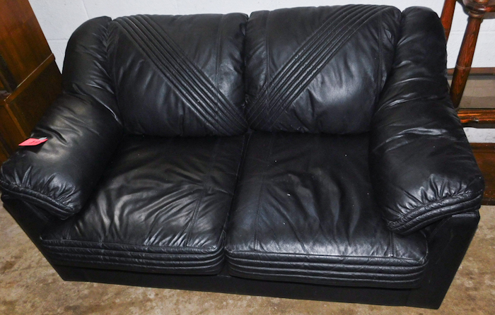 Black Leather Loveseat