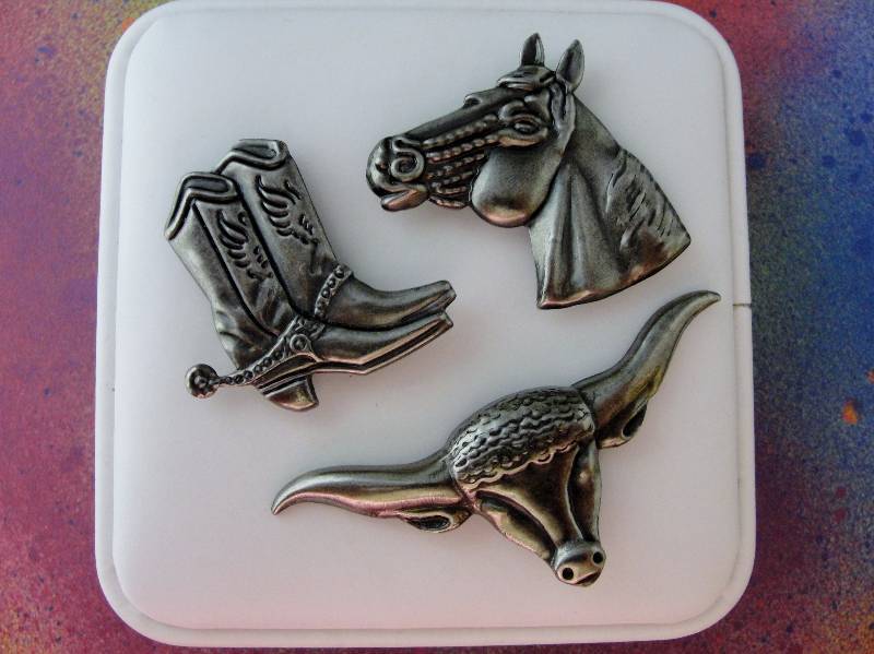 Western Themed Button Covers