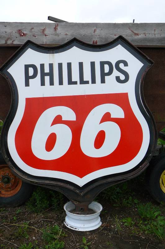 Vintage Phillips 66 Porcelain Gas Sign Phillips 66 Porcelain Sign