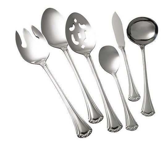 lot 192 image: McLeland Design Excelsior 46-Pc. Monogram 1820 Stainless Steel Flatware Set - Marked M