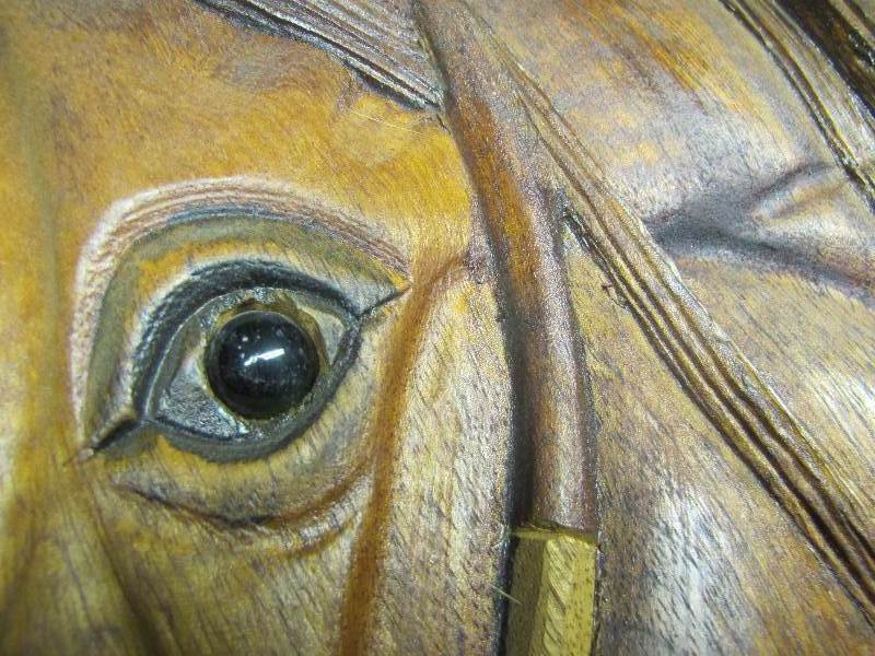 lot 76 image: Hand Carved Wooden Horse Head