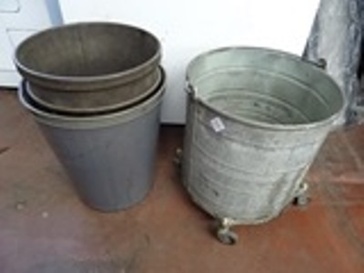 lot 49 image: Mop Bucket & Waste Cans