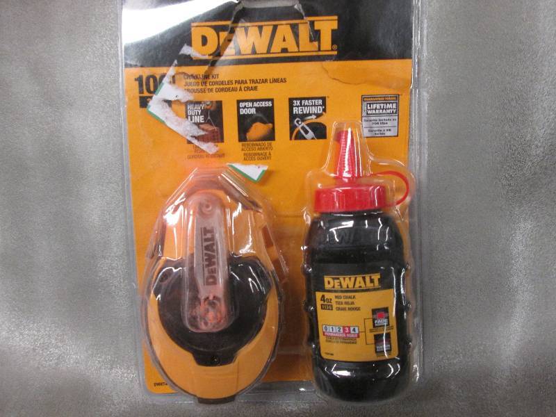lot 68 image: DeWalt 100ft Chalk Line...