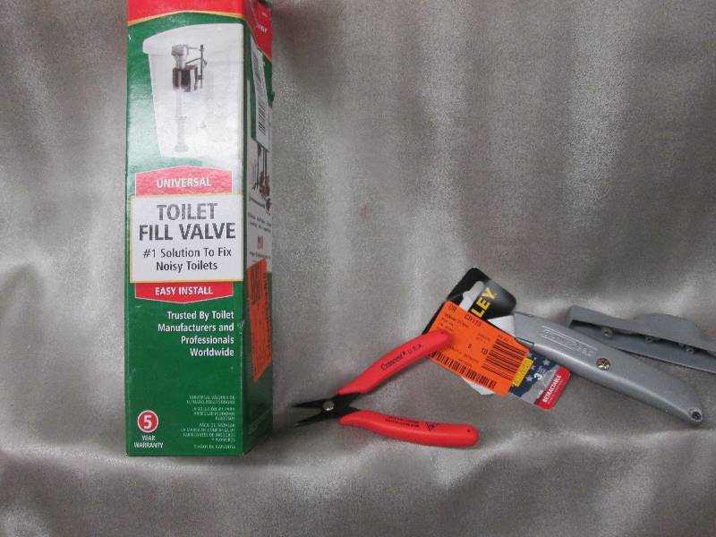 lot 81 image: Toilet Fill Valve, Crescent snips, ...