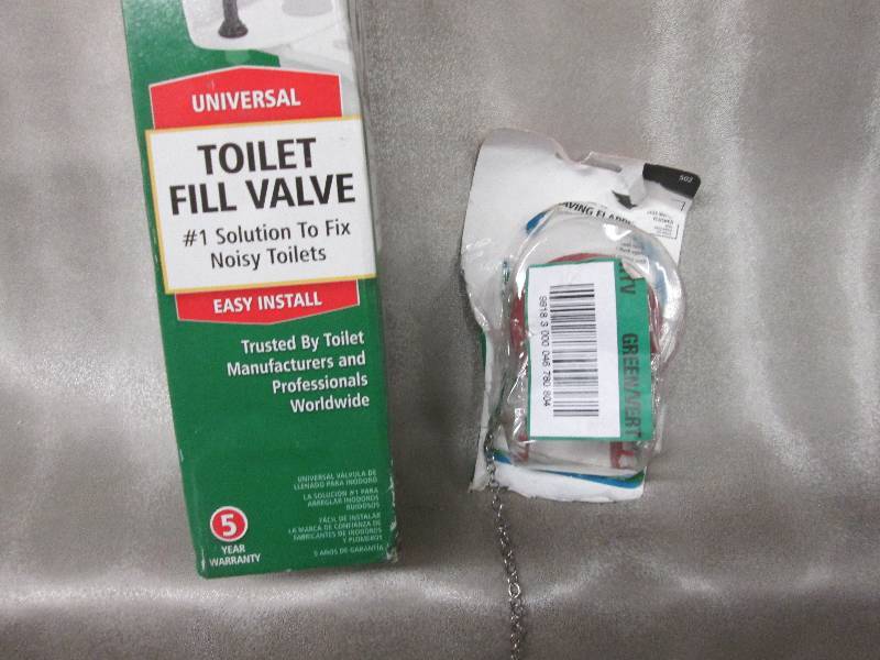 lot 102 image: Toilet Fill Valve, Toilet flapper...