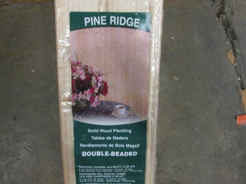 lot 153 image: 8 ft. x 4 in. x 516 in. Knotty Pin...