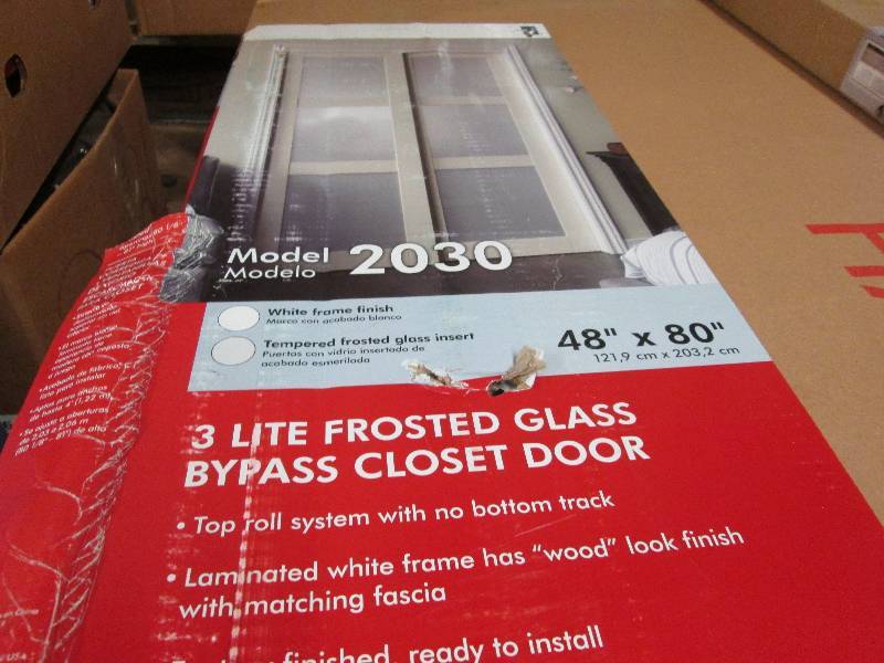 lot 176 image: TRuPorte 48 in. x 80 in. 3-Lite Fro...