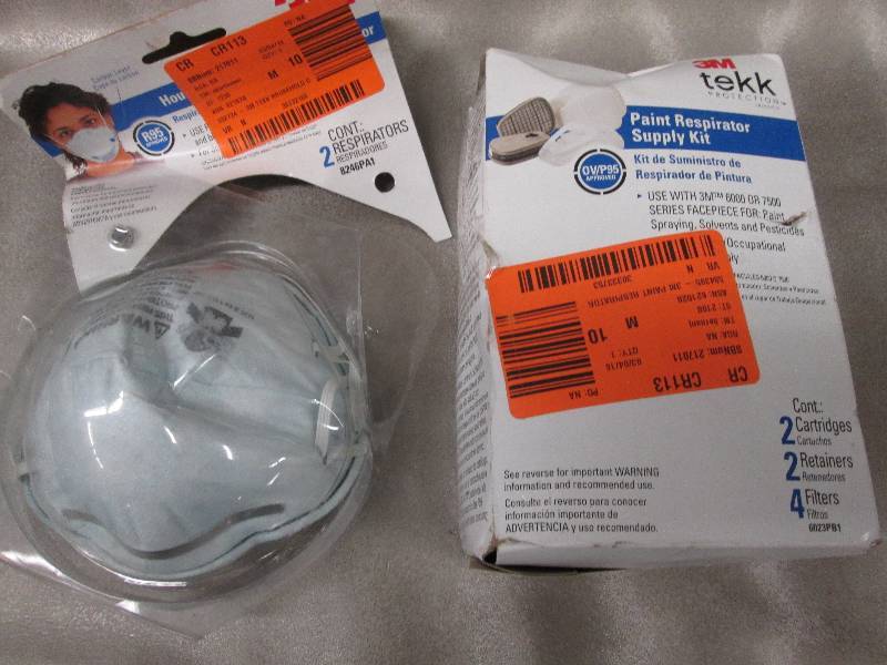 lot 269 image: 3M paint Respirator Supply Kit Reta...