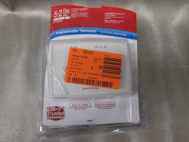 lot 297 image: Honeywell 5-2 Day Programmable Ther...