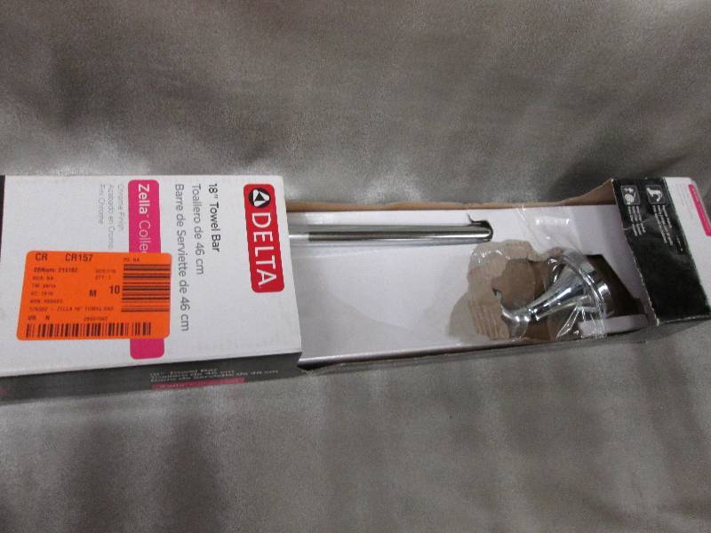 lot 316 image: Delta Zella 18 inch Towel Bar in Ch...